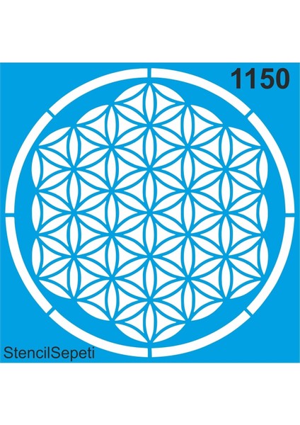 Yaşam Çiçeği - Stencil Boyama Şablonu 20X20CM