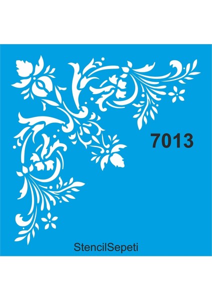 Köşe Deseni - Stencil Boyama Şablonu 20X20CM