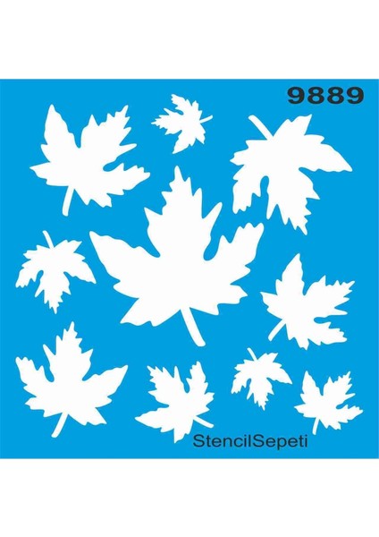 Çınar Yaprağı - Stencil Boyama Şablonu 20X20CM