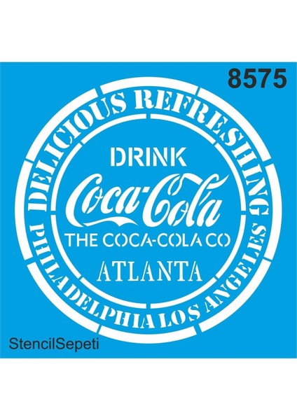 Coca Cola - Stencil Boyama Şablonu 20X20CM