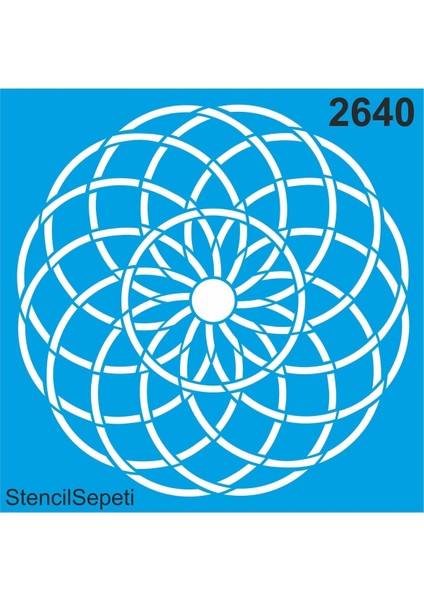 Torus Çiçeği - Stencil Boyama Şablonu 30X30CM