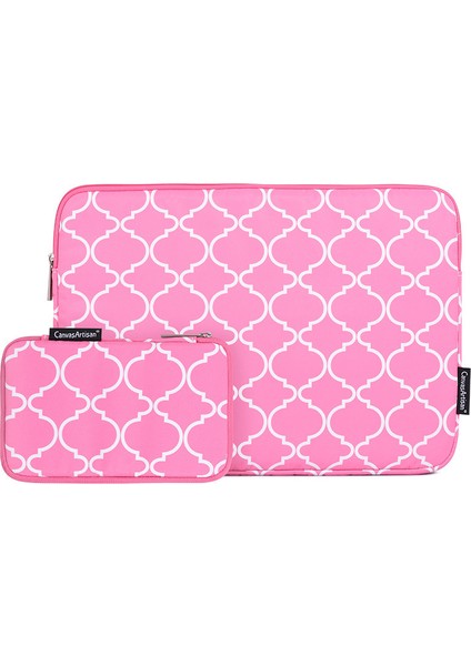 Eşkenar Dörtgen Izgara Desenli Dizüstü Bilgisayar Kılıfı Çizilmeye Dayanıklı Fermuarlı Dizüstü Bilgisayar Çantası Küçük Çanta-Pembe/13 Inç Dizüstü Bilgisayar Için (Yurt Dışından)