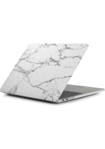 Desenli Sert Koruyucu Kılıf MacBook Pro 13 Inç 2016 A1706/A1708/A1989/A2159/A2251/A2289/A2338-MERMER Tahıl/koyu Gri (Yurt Dışından)