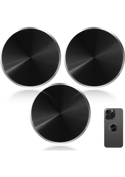 3 Adet 1.26 Inç Telefon Metal Plakalar, Telefon Montajı Için Yuvarlak Cep Telefonu Plakası Araç Tutucu Metal Çıkartma Plakası Yapışkanlı Manyetik Araç Montajı Için Evrensel Metal P (Yurt Dışından)