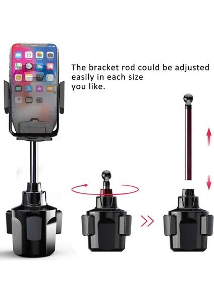 Araç Ağır Hizmet Telefonu Montajı Için Cep Telefonu Bardak Tutucu Motorola Edge (2023), Motorola G Stylus 5g (2023), Moto G Stylus (2023), Motorola Edge+ (2023), Moto G5G (2023), L (Yurt Dışından) modelleri