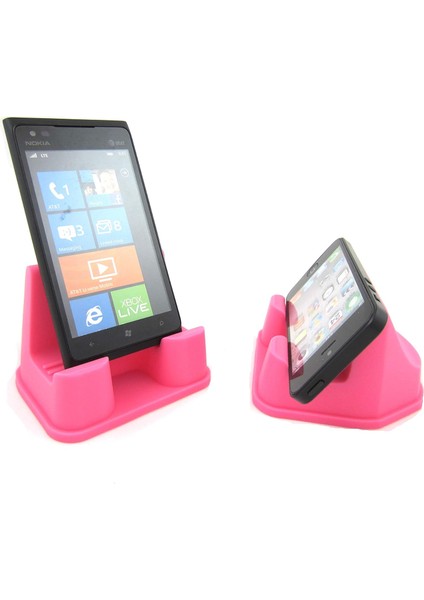 Universal Fit Yumuşak Esnek Akıllı Telefon Standı - Fda Sınıfı Silikon - Renkli Pembe (Yurt Dışından)