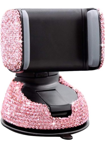 Bling Araç Telefonu Tutucu, 360° Ayarlanabilir Kristal Otomatik Telefon Montajı Evrensel Yapay Elmas Araç Standı Telefon Tutucu Ön Cam Kontrol Paneli ve Hava Çıkışı Için Araba Akse (Yurt Dışından)