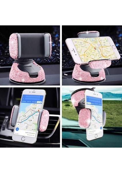 Bling Araç Telefonu Tutucu, 360° Ayarlanabilir Kristal Otomatik Telefon Montajı Evrensel Yapay Elmas Araç Standı Telefon Tutucu Ön Cam Kontrol Paneli ve Hava Çıkışı Için Araba Akse (Yurt Dışından) modelleri
