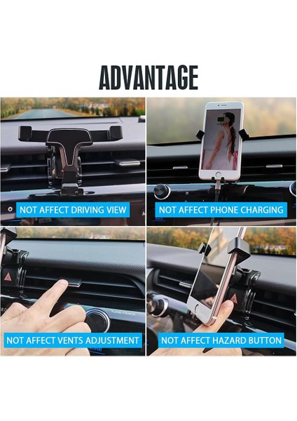 Subaru Forester Impreza Crosstrek Hibrid Aksesuarları Araç Telefon Tutucu Dağı 2017 2018 2019 2020 2021 Cep Telefonu Hava Firar Adanmış Beşik Yerçekimi Navigasyon Siyah (Yurt Dışından) fırsatları