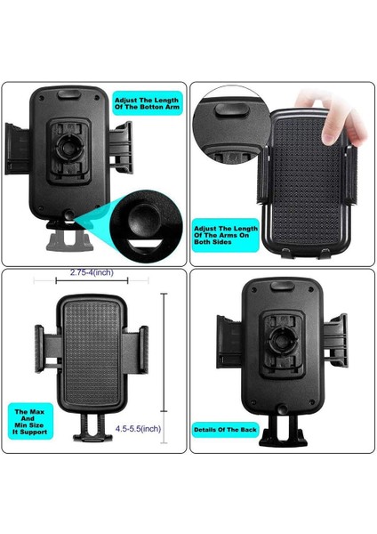 Cep Telefonu IPHONE11/PRO/XS/MAX/X/XR/8/8 Plus, Samsung NOTE10/S10/S9/S8 Için Daha Uzun Boyunlu ve 360 Derece Dönebilen Beşikli Araç Bardak Tutucu Telefon Montajı (Yurt Dışından)