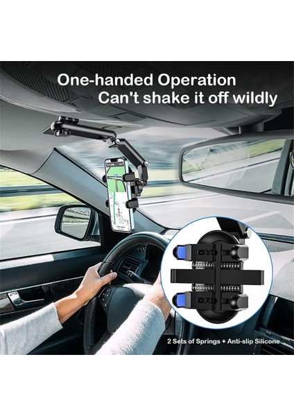 Lifegiverwise Telefon Tutucu, Maxicea Telefon Tutucu Dikiz Aynası, Universal Araç Güneşlik Klipsli Cep Telefonu Tutucu, Döndürülebilir Çok Fonksiyonlu Güneşlik Cep Telefonu Tutucu (Yurt Dışından) modelleri