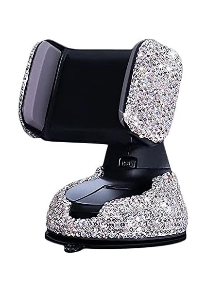 Araç Telefonu Tutucu, 360° Ayarlanabilir Bling Crystal Otomatik Telefon Montajı Evrensel Yapay Elmas Araç Standı Telefon Tutucu Ön Cam Kontrol Paneli ve Hava Çıkışı Için Araç Akses (Yurt Dışından)