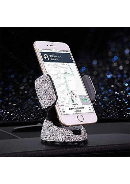 Araç Telefonu Tutucu, 360° Ayarlanabilir Bling Crystal Otomatik Telefon Montajı Evrensel Yapay Elmas Araç Standı Telefon Tutucu Ön Cam Kontrol Paneli ve Hava Çıkışı Için Araç Akses (Yurt Dışından) fiyatları