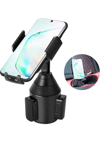 Araba Için Bardak Tutucu Telefon Montajı iPhone 11 Pro Max/11 Pro/11/xs Max/xr/xs/7/6 Plus/galaxy Note 10/note 10 Plus/note 9/note 8/s8 Için Evrensel Ayarlanabilir Ağır Araç Montaj (Yurt Dışından)