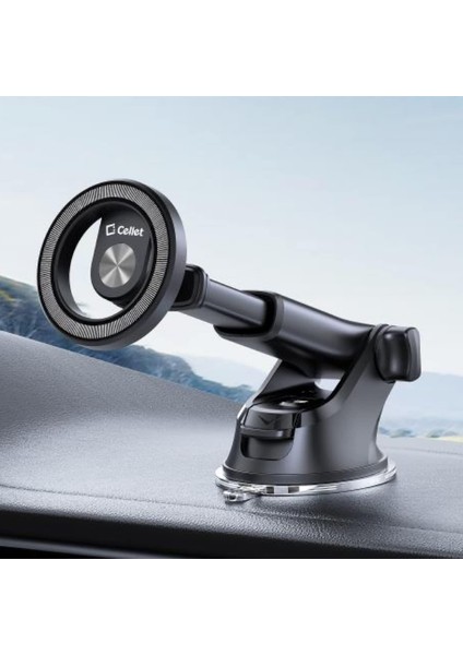 Evrensel Manyetik Araç Kontrol Paneli ve Ön Cam Telefon Tutacağı Montajı - 360 Döndürme, Uzatılabilir Kol, iPhone 14 Pro Max, 13 Mini, 12, 11 Samsung Galaxy S23 Ultra, S23+, Note 2 (Yurt Dışından)