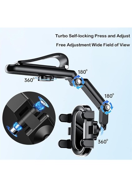 Lifegiverwise Telefon Tutucu, Maxicea Telefon Tutucu Dikiz Aynası, Universal Araç Güneşlik Klips Montajlı Cep Telefonu Tutucu, Döndürülebilir Çok Fonksiyonlu Güneşlik Cep Telefonu (Yurt Dışından) indirimleri