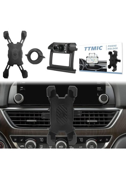 2018-2023 Honda Accord Için Ttmıc Araç Telefonu Montajı [kalın Kılıf Dostu] [askeri Sınıf Koruma] Gps iPhone 14 13 12 Pro Max Için Karbon Fiber Araç Telefonu Tutucu Tüm Cep Telefon (Yurt Dışından)