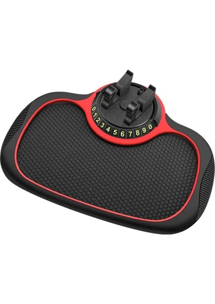 Çok Işlevli Araç Kaymaz Mat Otomatik Telefon Tutucu, Cep Telefonları, Güneş Gözlükleri, Anahtarlar, Cihazlar Vb. Için Uygun (Kırmızı, 1 Adet) (Yurt Dışından)