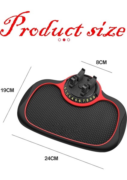 Çok Işlevli Araç Kaymaz Mat Otomatik Telefon Tutucu, Telefonlar, Anahtarlar, Gadget'lar Için Telefon Tutucu ile Evrensel Çok Işlevli Araç Kontrol Paneli Matwith Geçici Park Numbe (Yurt Dışından) fiyatları