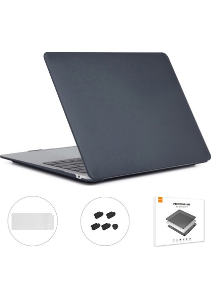 MacBook Air 13 Inç (2020) A2179/A2337 (Ab Versiyonu) 3'ü Bir Arada Sert Dizüstü Bilgisayar Kılıfı + Tpu Klavye Kapağı + Toz Geçirmez Fiş-Siyah (Yurt Dışından)