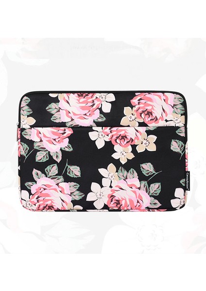 14 Inç Dizüstü Bilgisayarlar Için Darbeye Dayanıklı Taşıma Çantası Taşınabilir Saklama Çantası Gül Desenli Baskılı Dış Kılıflı Kol Çantası-Siyah (Yurt Dışından) fiyatları