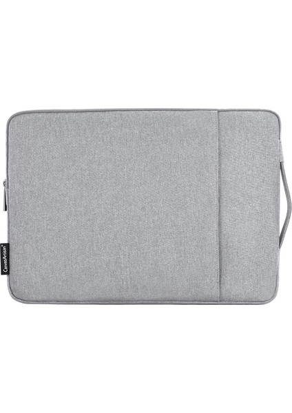 Darbeye Dayanıklı Taşınabilir Fermuarlı Çanta 13 Inç Dizüstü Depolama Kol Çantası Iş Tarzı Dizüstü Bilgisayarlar Taşıma Çantası Saplı Askı-Açık Gri (Yurt Dışından)