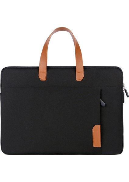 15-15.6 Inç Laptop Çantası Oxford Kumaş Dizüstü Çanta Yumuşak Astarlı Iş Çantası-Siyah (Yurt Dışından)