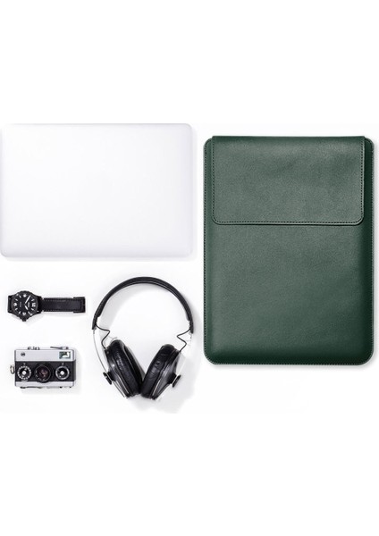 15 Inç/15.6 Inç Dizüstü Bilgisayar Saklama Çantası Pu Deri Çok Fonksiyonlu Mouse Pad Dizüstü Bilgisayar Kol Seti-Gece Yarısı Yeşil (Yurt Dışından) fiyatları