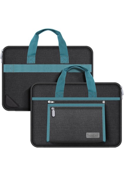 14-Inç Laptop Çantası Çizilmeye Dayanıklı Taşınabilir Oxford Bez Dizüstü Bilgisayar Çantası-Siyah (Yurt Dışından)