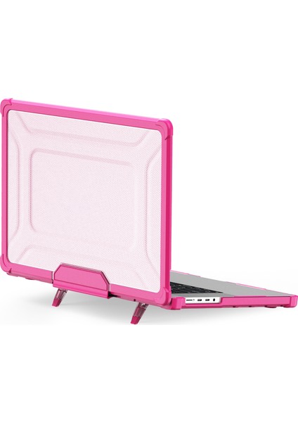 MacBook Pro 16 Inç (2021)/(2023) (A2485 M1 Pro / M1 MAX/A2780) Kaymaz Laptop Kılıfı Isı Dağılımı Pc + Tpu Kickstand Kapak (Yurt Dışından)
