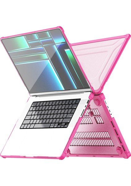MacBook Pro 16 Inç (2021)/(2023) (A2485 M1 Pro / M1 MAX/A2780) Kaymaz Laptop Kılıfı Isı Dağılımı Pc + Tpu Kickstand Kapak (Yurt Dışından)