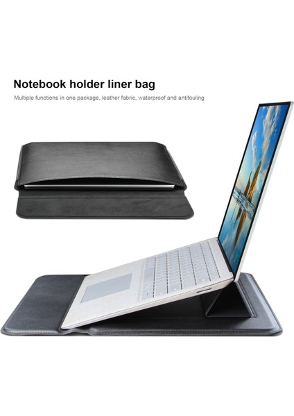 Pu Deri Su Geçirmez Dizüstü Bilgisayar Kol Çantası Yatay Taşıma Çantası MacBook Air 13.3 Inç (Yurt Dışından)