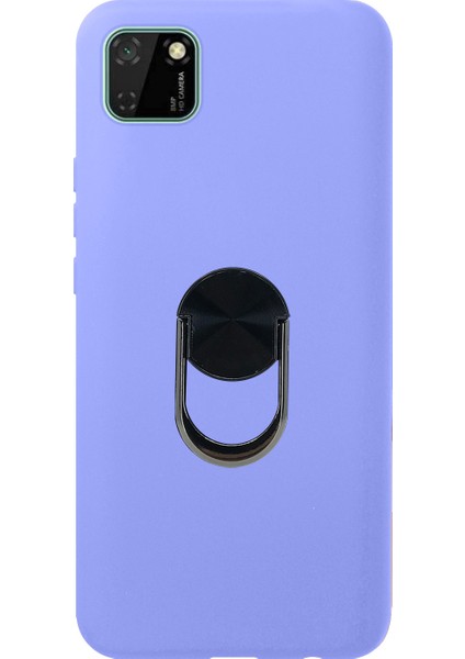 Huawei Y5P Uyumlu Leather Ring Nano Arka Koruma Kılıf