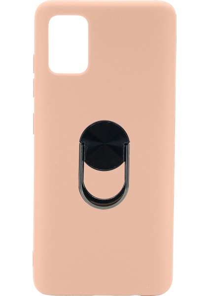 Samsung Galaxy A41 Uyumlu Leather Ring Nano Arka Koruma Kılıf