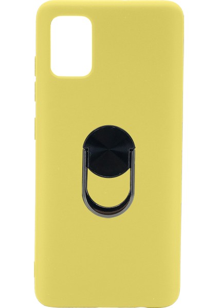 Samsung Galaxy A41 Uyumlu Leather Ring Nano Arka Koruma Kılıf