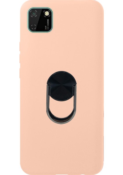 Huawei Y5P Uyumlu Leather Ring Nano Arka Koruma Kılıf