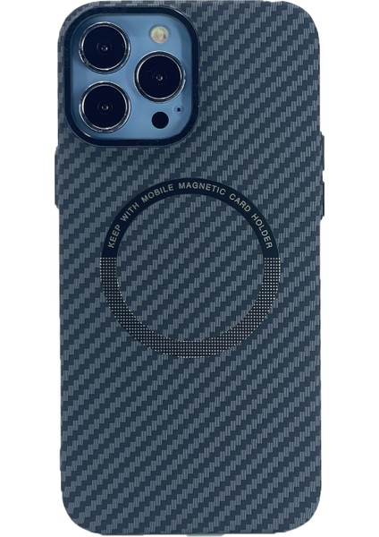 Apple iPhone 13 Pro Max Uyumlu Hybrid Karbon Seri Arka Koruma Kılıf