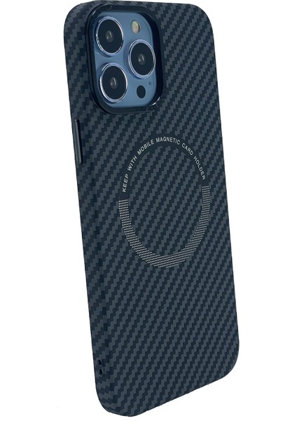 Apple iPhone 13 Pro Max Uyumlu Hybrid Karbon Seri Arka Koruma Kılıf