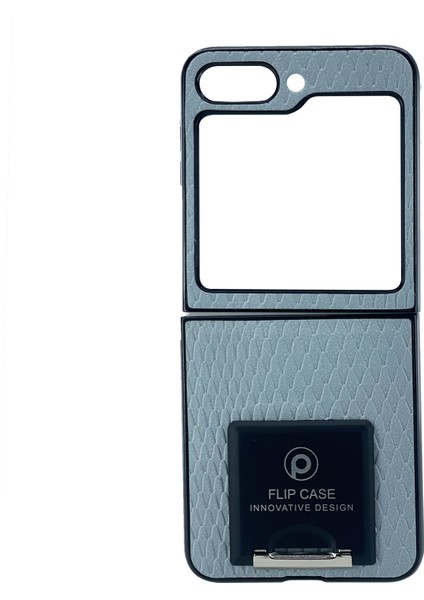 Samsung Galaxy Z Flip 5 Uyumlu Suni Deri Arka Koruma Kılıf