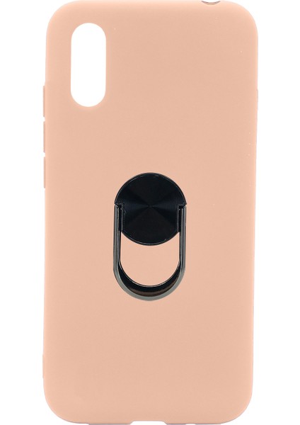 Huawei Y7 2019 Uyumlu Leather Ring Nano Arka Koruma Kılıf