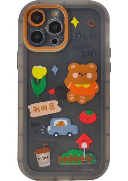 Apple iPhone 13 Pro Max Uyumlu Gif Seri Arka Koruma Kılıf