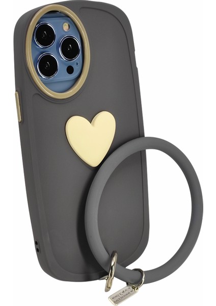 Apple iPhone 13 Pro Max Uyumlu Halka Bilekli Nano Seri Arka Koruma Kılıf