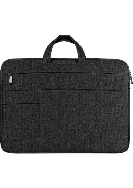15.5-16 Inç Laptop Çantası Polyester Çok Cepli Taşıma Çantası-Siyah (Yurt Dışından)