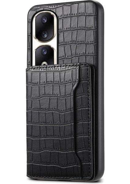 Honor 90 Pro Için Timsah Dokulu Pu Kılıf (Yurt Dışından)