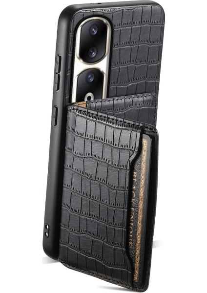 Honor 90 Pro Için Timsah Dokulu Pu Kılıf (Yurt Dışından)