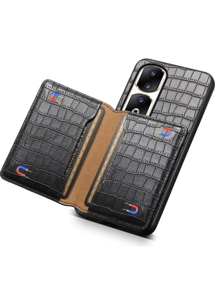Honor 90 Pro Için Timsah Dokulu Pu Kılıf (Yurt Dışından)
