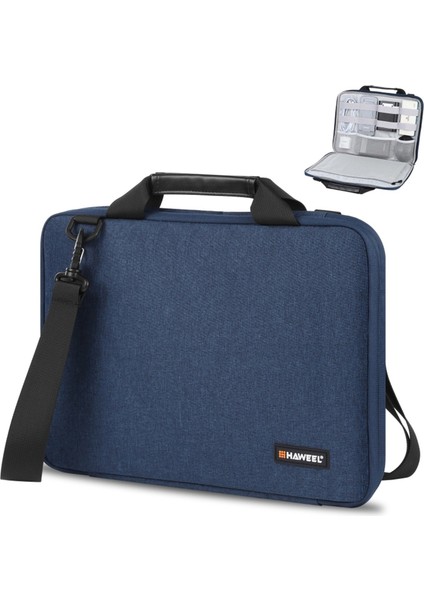 14-15 Inç MacBook Pro Için 14 Inç (2021)/15 Inç (2013)/(2016) Çizilmez Taşıma Çantası Omuz Askılı Koruyucu Kol Çantası-Mavi (Yurt Dışından)