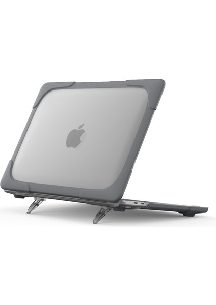 MacBook Pro 13 Inç A2251/A2289/A2338-GRI Için Destekleyici Stand ile Sert Pc Laptop Kılıfı Sleev Dizüstü Bilgisayar Kapağı (Yurt Dışından)