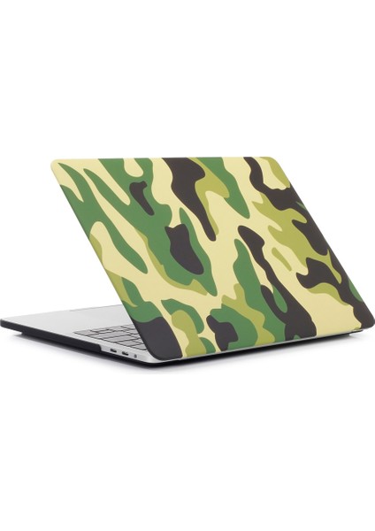 Desenli Sert Koruyucu Kılıf MacBook Pro 13 Inç 2016 A1706/A1708/A1989/A2159/A2251/A2289/A2338 KAMUFLAJ Desen/ (Yurt Dışından)