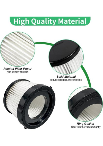 DCV501HB Akülü El Süpürgesi Için 2 Adet DCV5011H Hepa Filtre, 4 Köpük Kol Filtresi ve 1 Fırça ile (Yurt Dışından)
